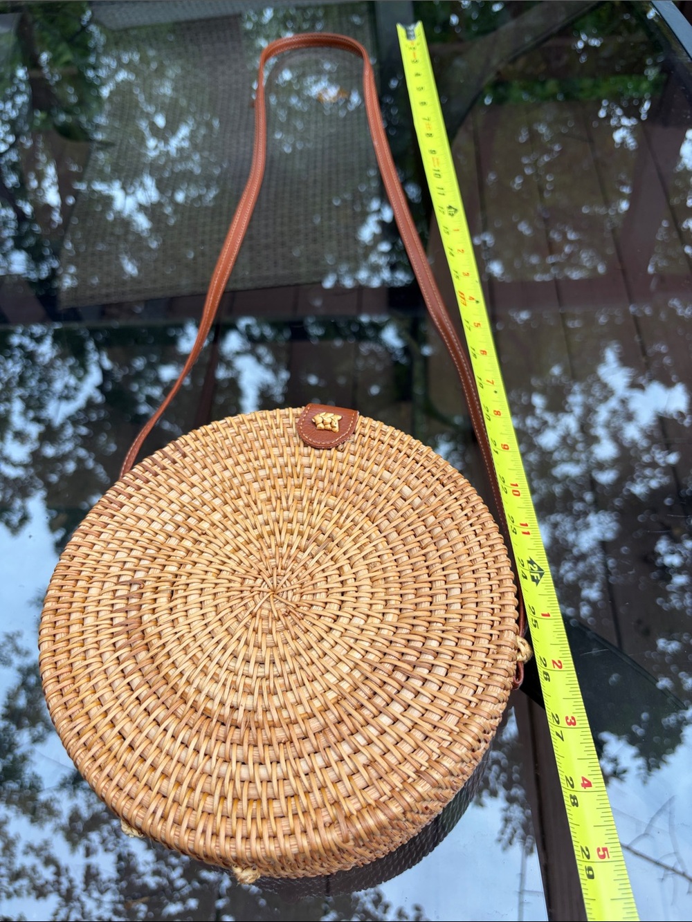 Round Wicker Purse - Picture 8 of 8